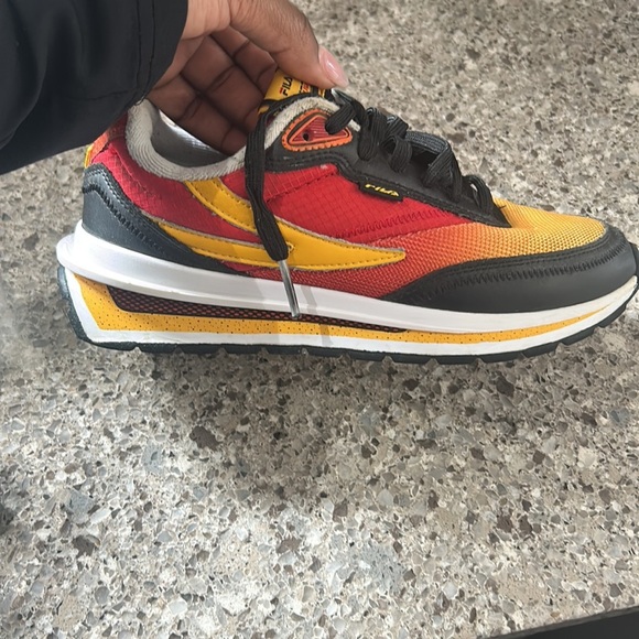 Fila Renno Mens Basketball Running Shoes Red and orange - Picture 2 of 6